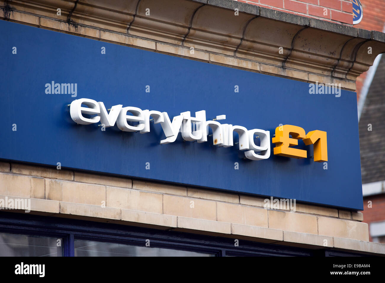 Everything £1 store Warrington Town centre, Cheshire, UK Stock Photo