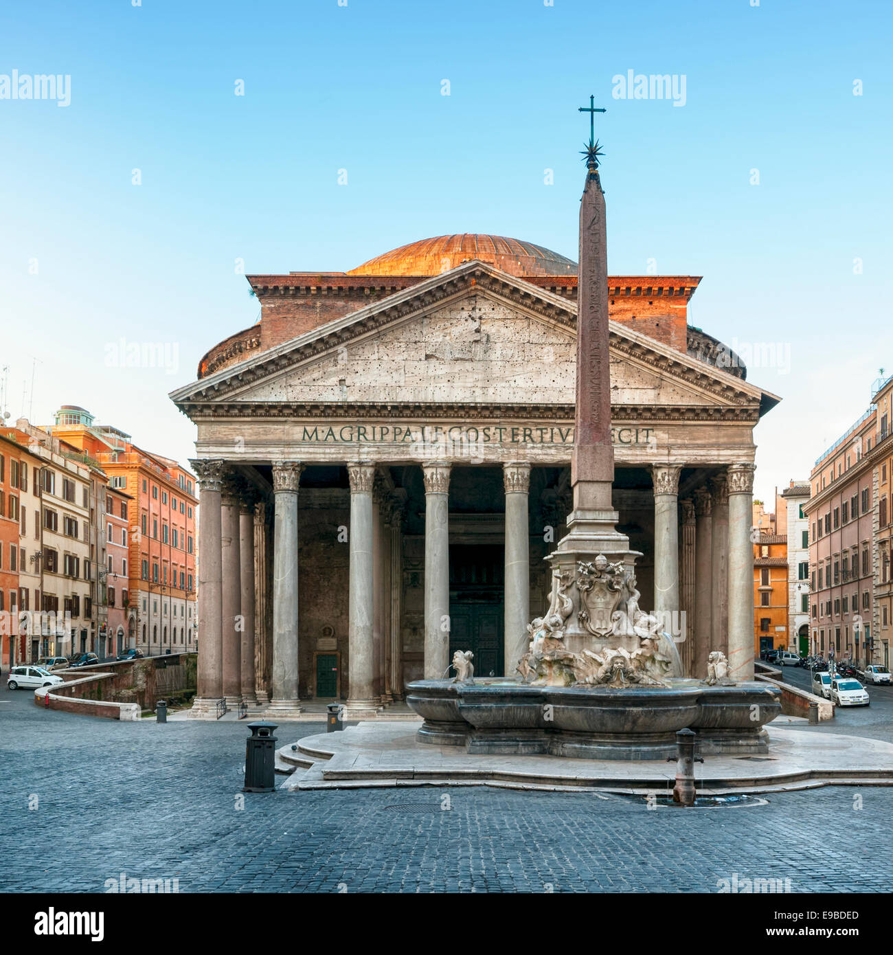 Pantheon at dawn, Rome, Italy. Stock Photo