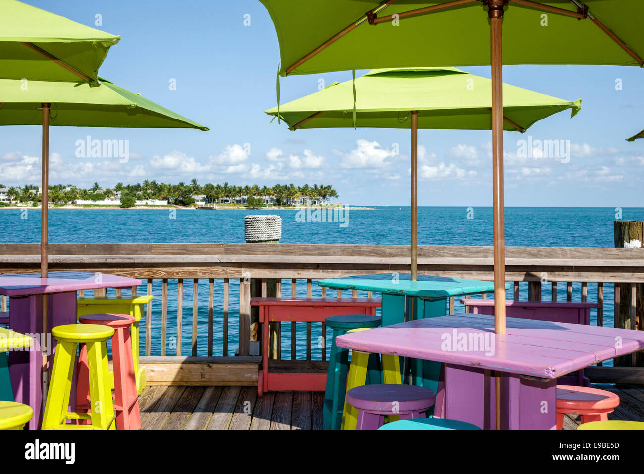 Key West Florida,Keys Sunset Key,Gulf of Mexico,Sunset Pier,restaurant restaurants food dining eating out cafe cafes bistro,bar bars lounge pub,pub,ta Stock Photo