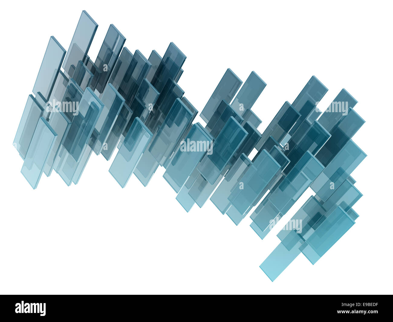 blue glass rectangles isolated on white background Stock Photo - Alamy