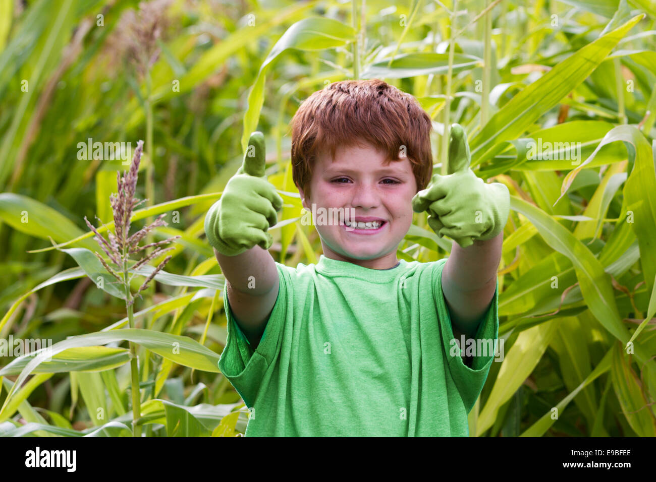 portrait of a young boy gardener for a green concept Stock Photo - Alamy