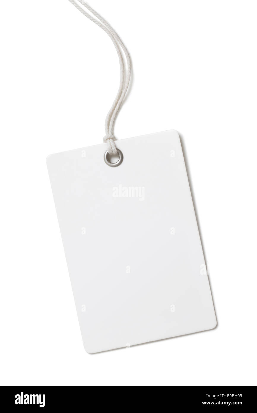 Blank paper price tag or label isolated on white Stock Photo Alamy