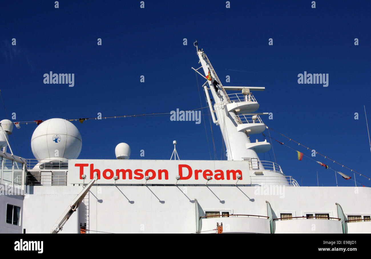 Thomson Cruises Cruise Ship “Thomson Dream” in the Port of Palma de