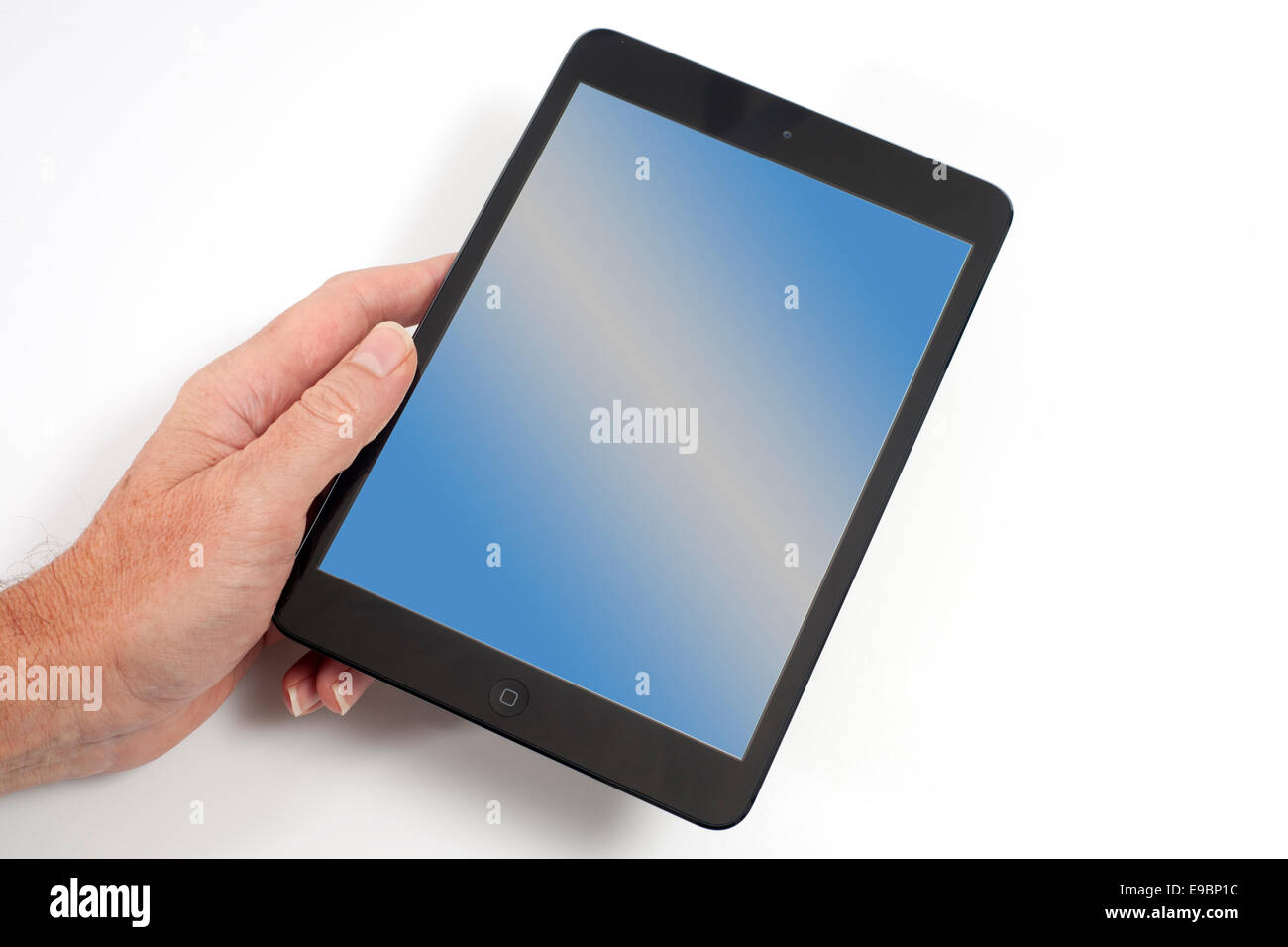 iPad with blank graduated screen and copy space Stock Photo - Alamy