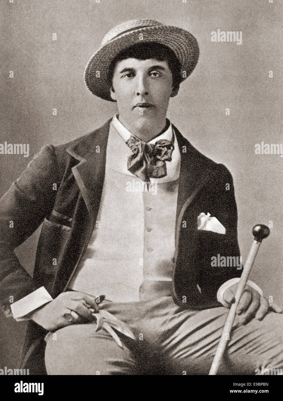 Oscar Wilde in America in 1882.  Oscar Fingal O'Flahertie Wills Wilde, 1854 – 1900.   Irish writer and poet. Stock Photo