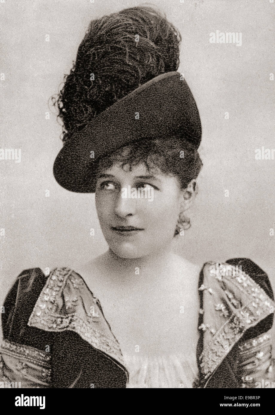Lillie Langtry, 1853 – 1929, also spelled Lily Langtry, born Emilie Charlotte Le Breton. American actress. Stock Photo