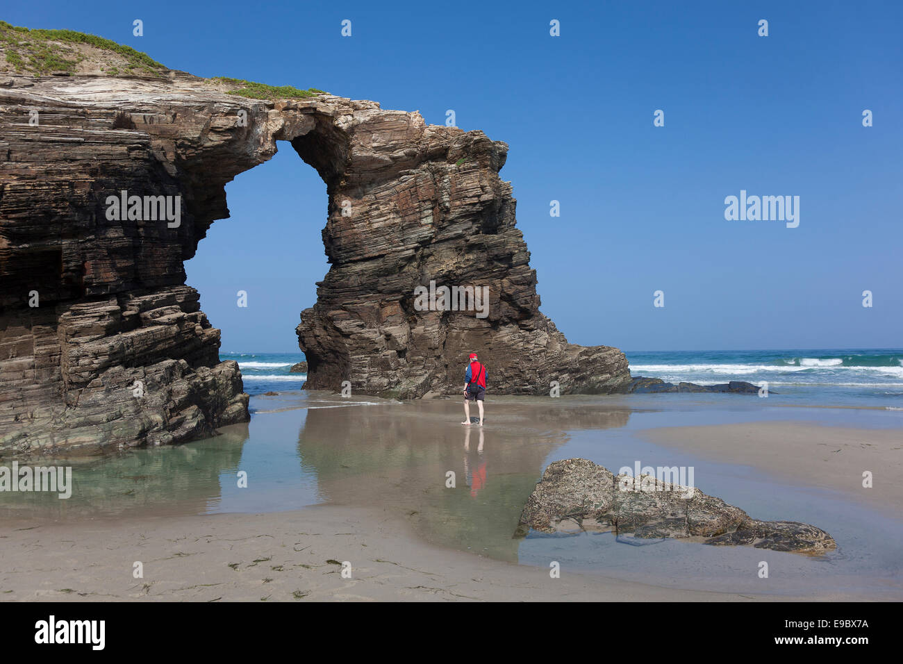 Beach of the cathedrals, Ribadeo, Lugo, Galicia, Spain Stock Photo
