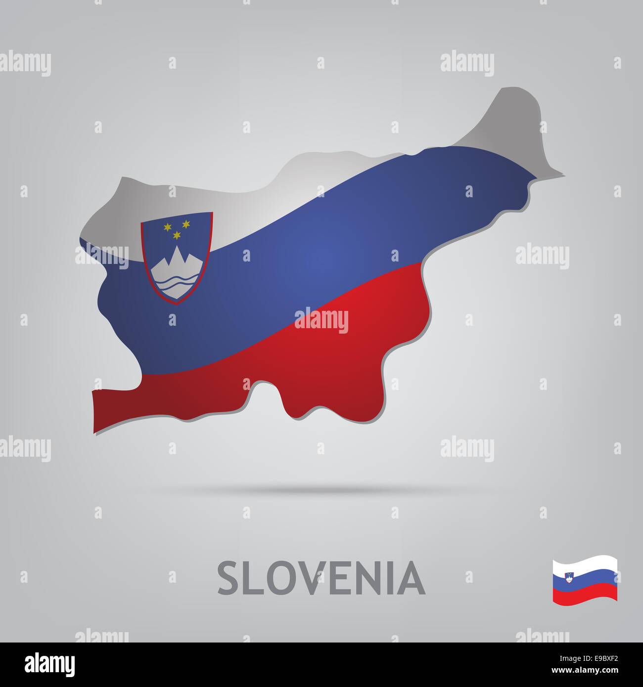 Outline slovenia map hi-res stock photography and images - Alamy