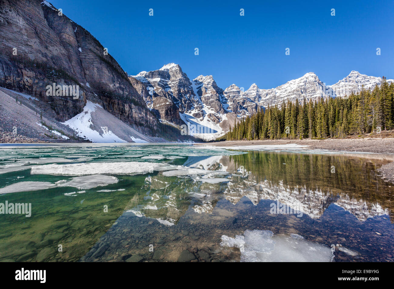 Moraine Lake, Banff National Park, Alberta, Canada, North America. Stock Photo