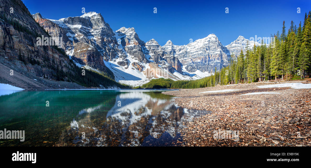 Moraine Lake, Banff National Park, Alberta, Canada, North America. Stock Photo