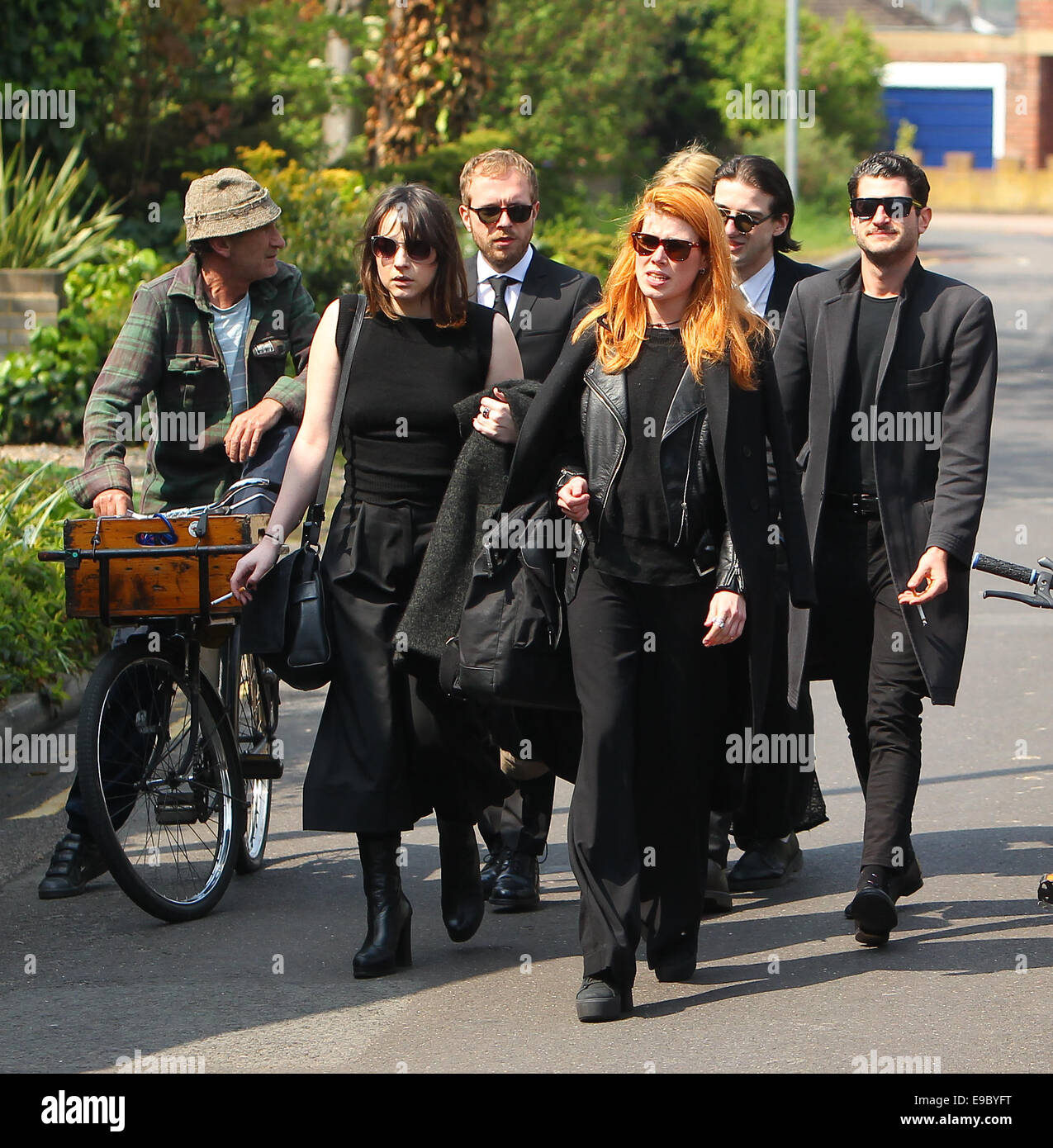 The funeral of Peaches Geldof at St Mary Magdelene and St Lawrence
