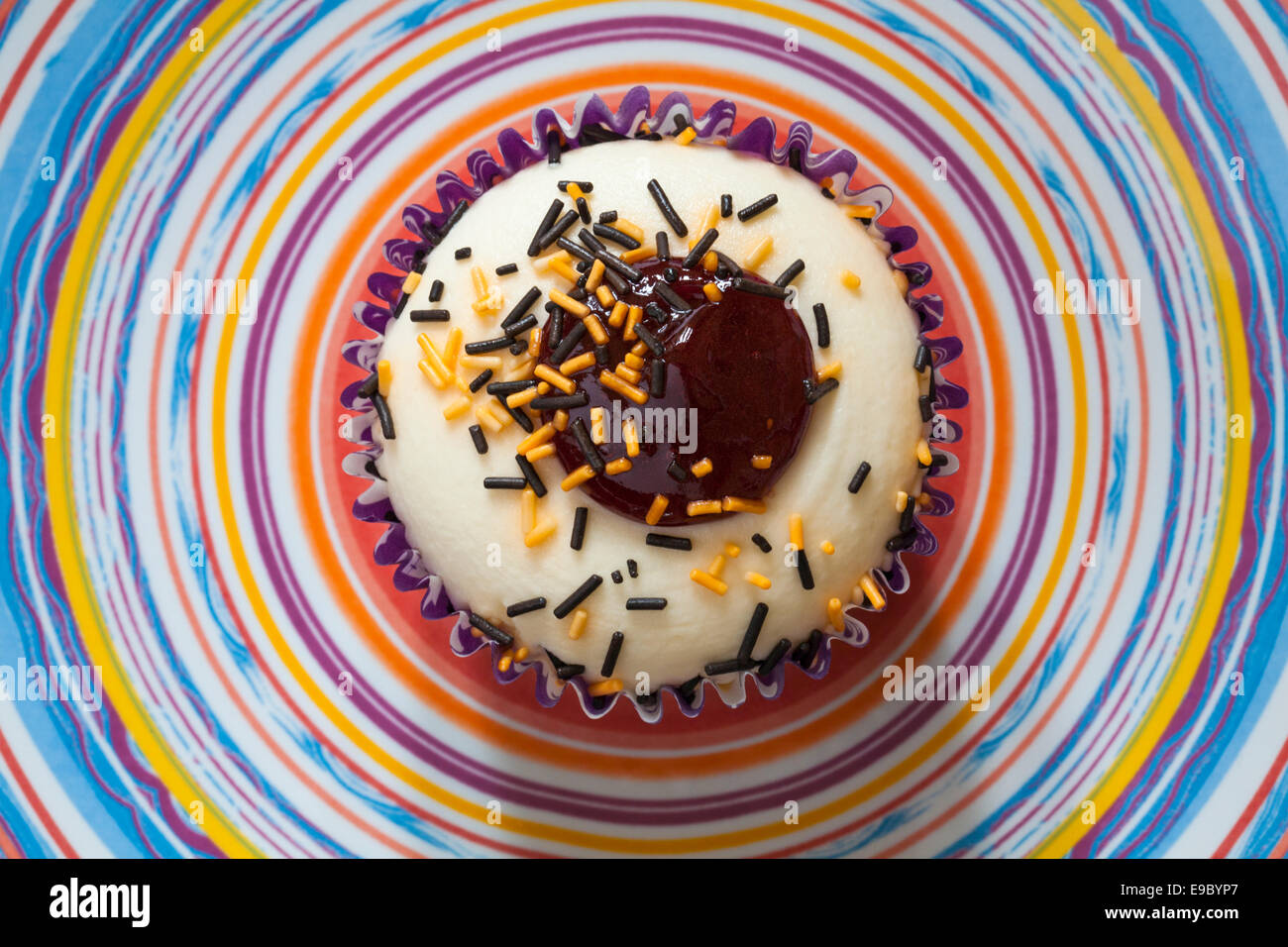 Tesco Halloween Dracula's blood cupcakes vanilla cupcakes with a