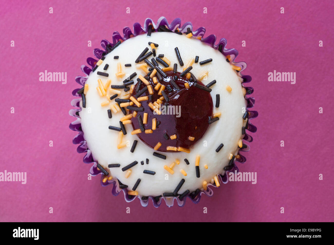 Tesco Halloween Dracula's blood cupcakes vanilla cupcakes with a