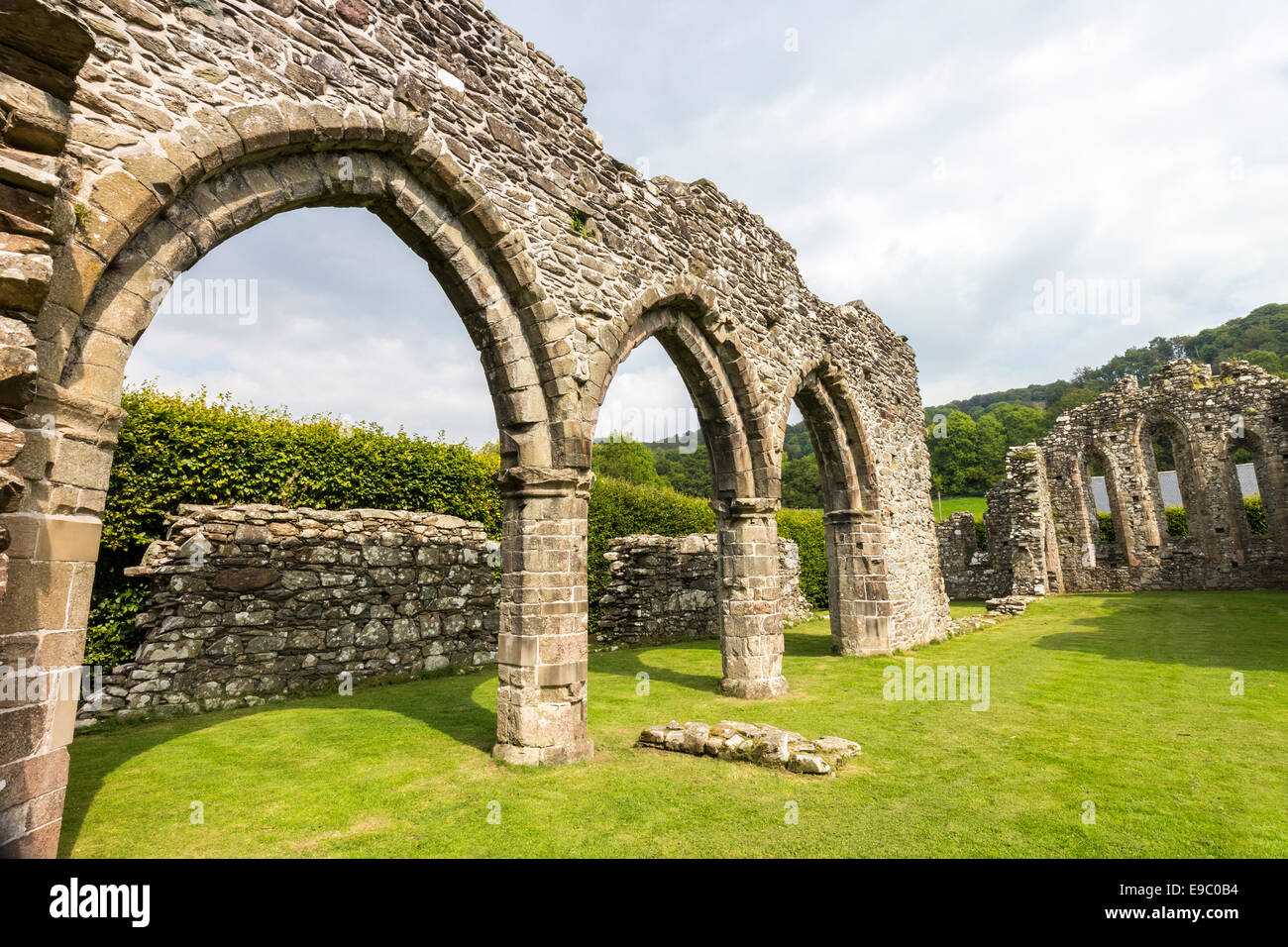 Cymer Abbey Gwynedd Wales UK Stock Photo