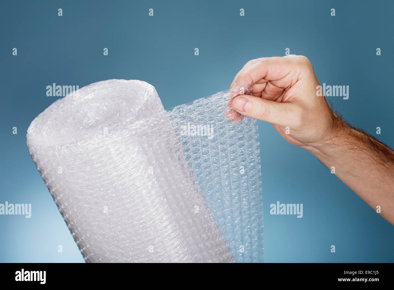 Bubble wrap plastic packing in box - USA Stock Photo - Alamy