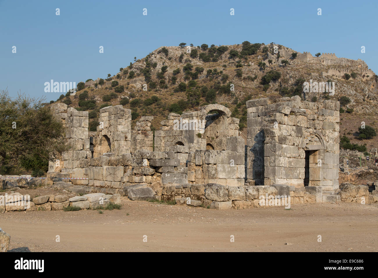 Kaunos ancient city Dalyan Town Turkey Stock Photo