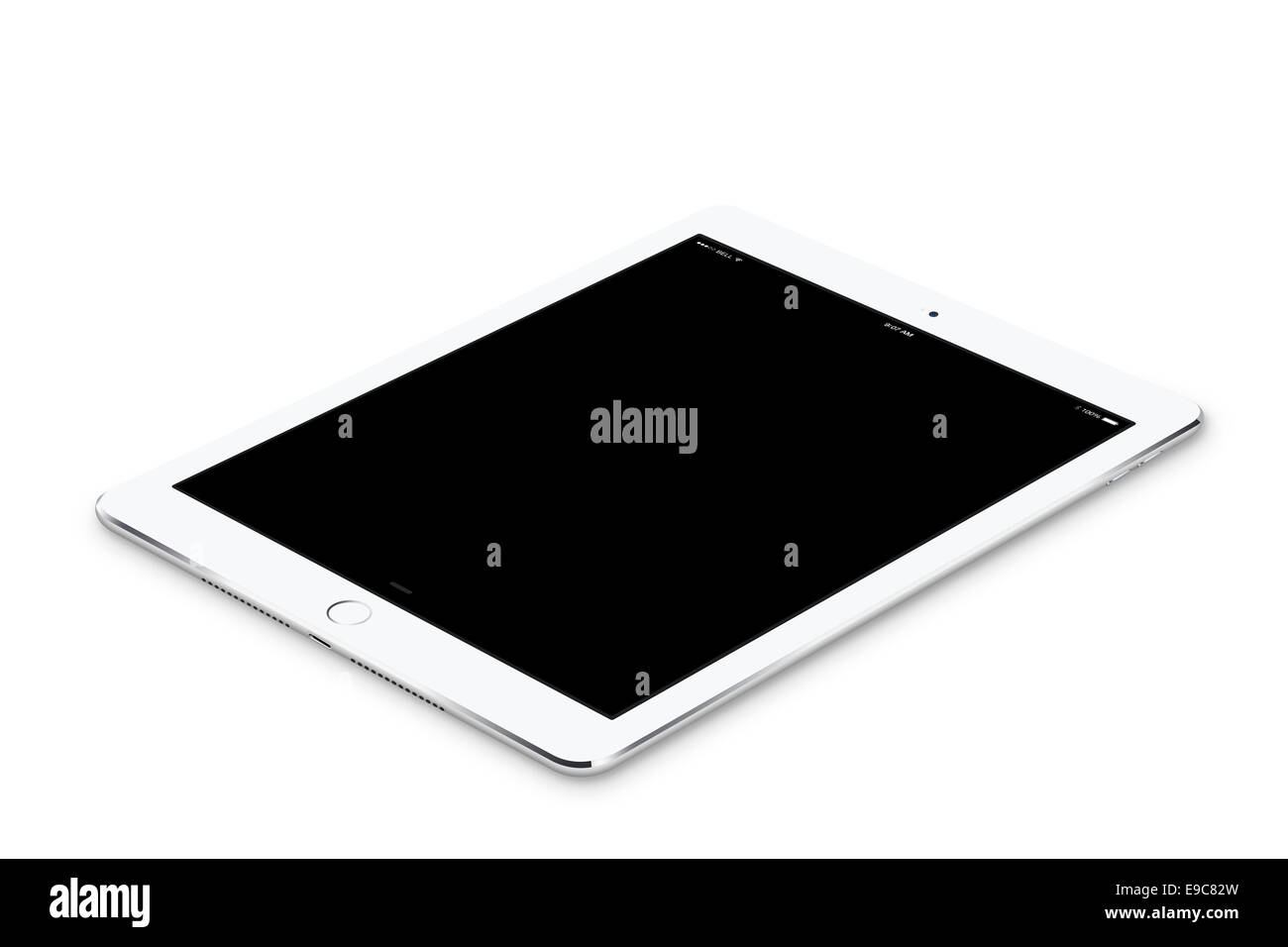 Tablet ipad air 2 silver with black blank screen, digitally generated artwork. Stock Photo