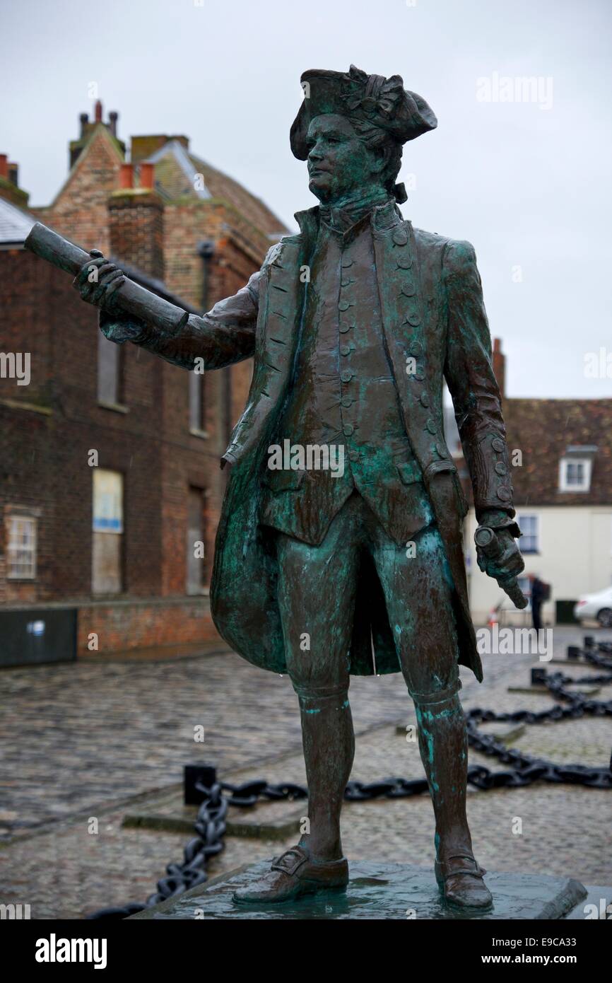Captain George Vancouver's statue outside the Customs House in King's ...