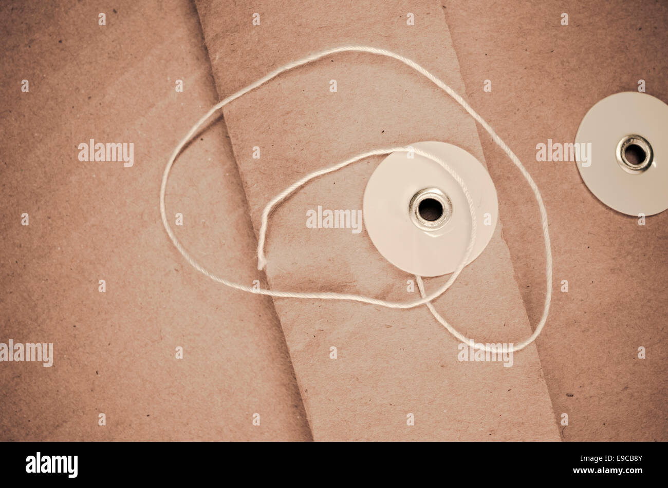 paperboard envelope with white lace Stock Photo Alamy