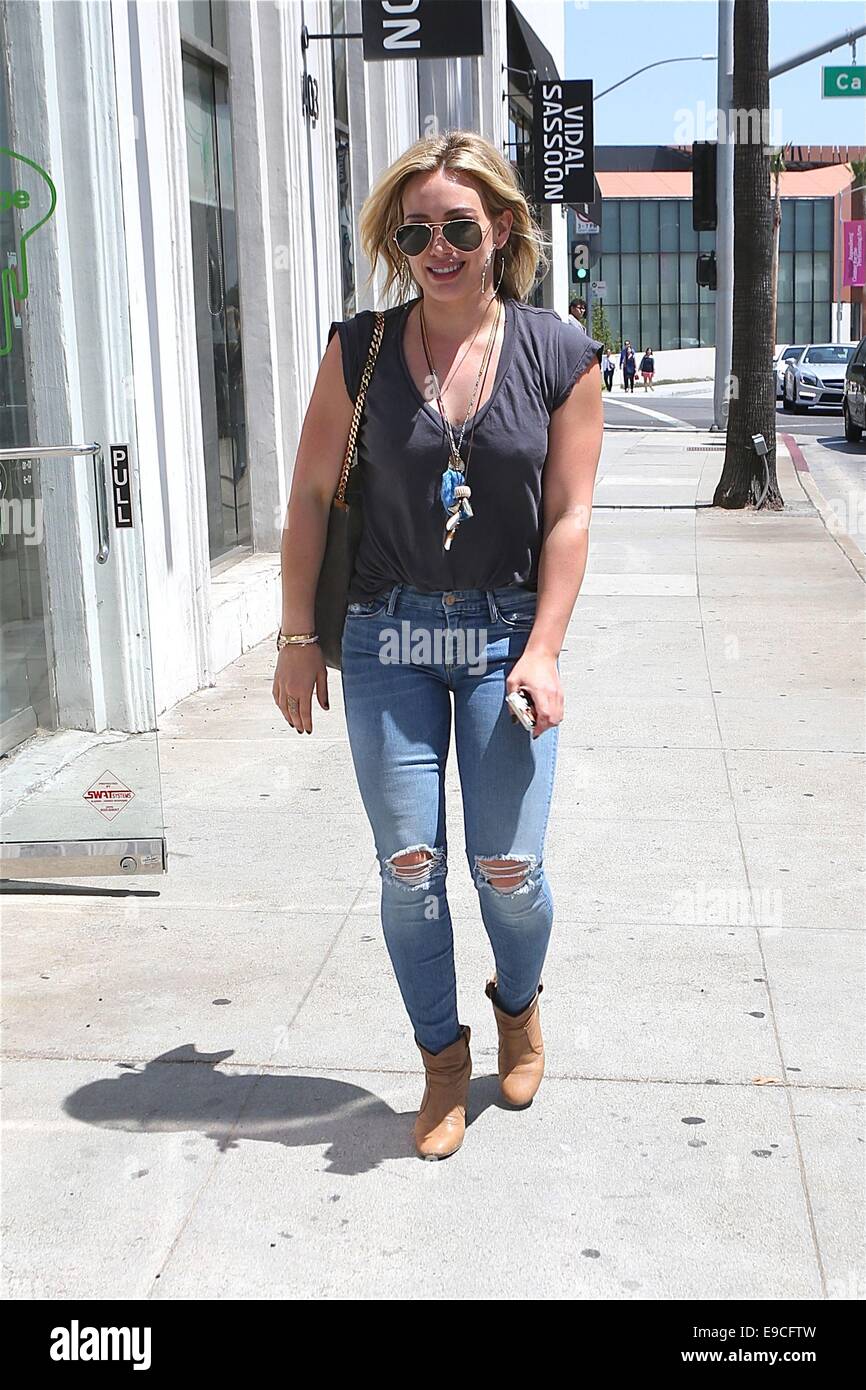Hilary Duff seen leaving Rise Movement Gym Featuring: Hilary Duff Where