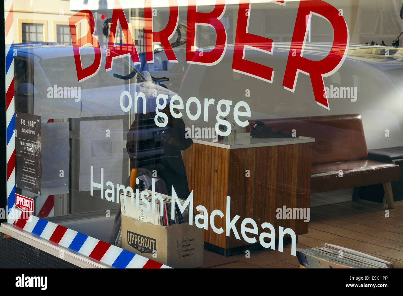 traditional mens barbers in Launceston,Tasmania Stock Photo Alamy