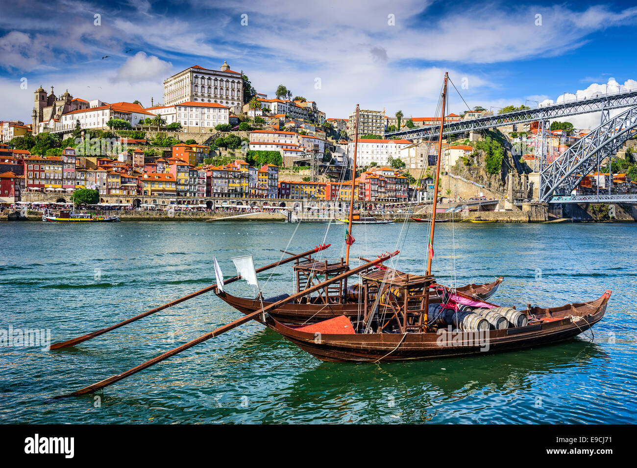 Porto, Portugal cityscape on the Douro River. Stock Photo