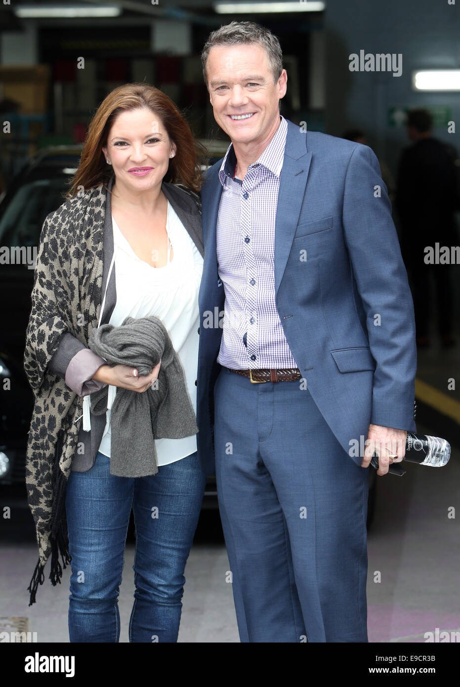 Stefan Dennis and Rebekah Elmaloglou outside ITV Studios  Featuring: Stefan Dennis,Rebkah Elmaloglou Where: London, United Kingdom When: 22 Apr 2014 Stock Photo