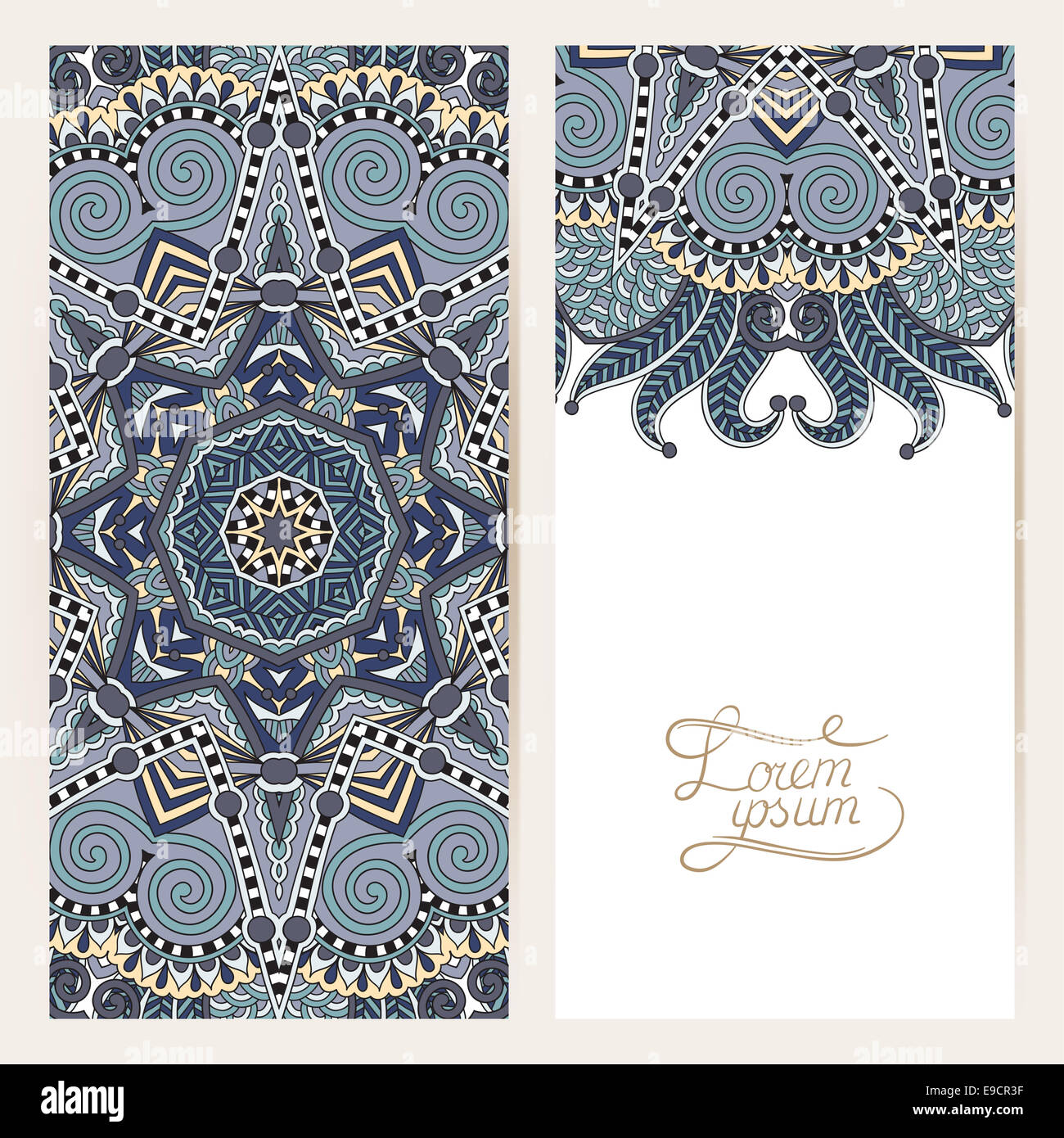 decorative label card for vintage design, ethnic pattern, antiqu Stock ...