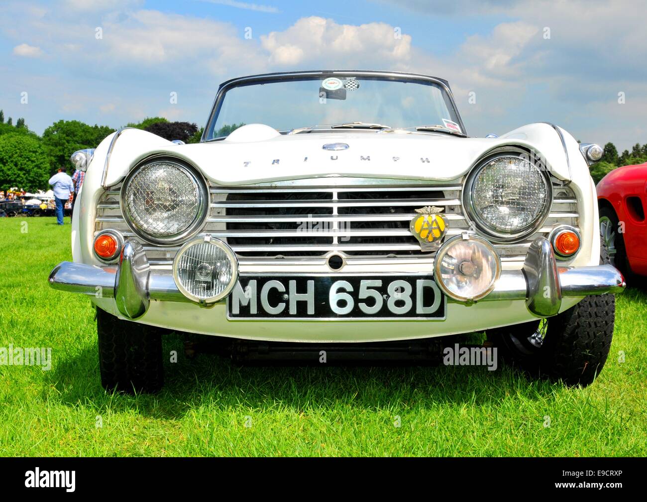 NOTTINGHAM, UK. JUNE 1, 2014 view of vintage car for sale in