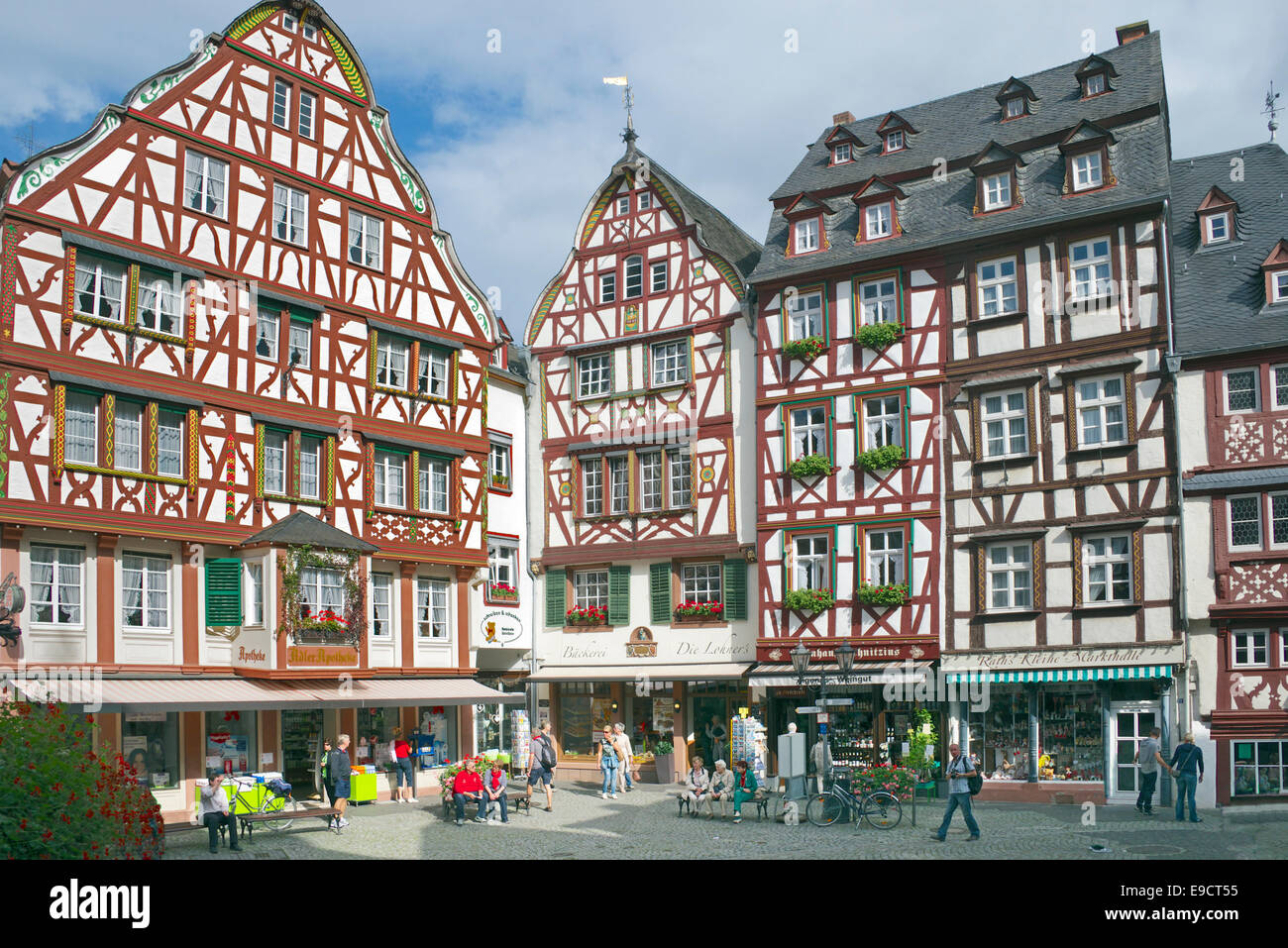 Marktplatz Bernkastel-Kues Moselle Valley Germany Stock Photo