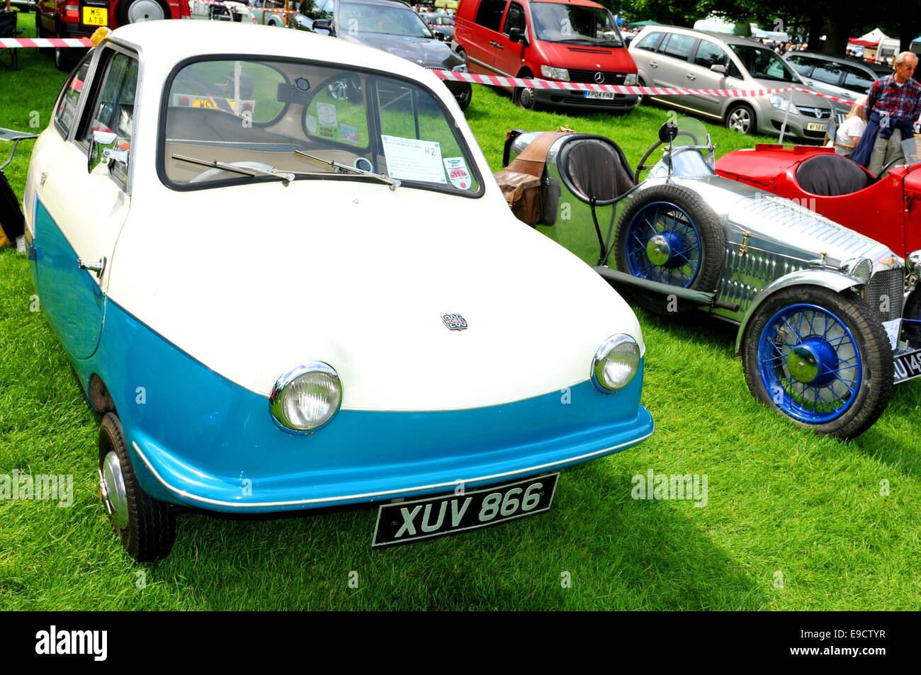 NOTTINGHAM, UK. JUNE 1, 2014 view of vintage car for sale in