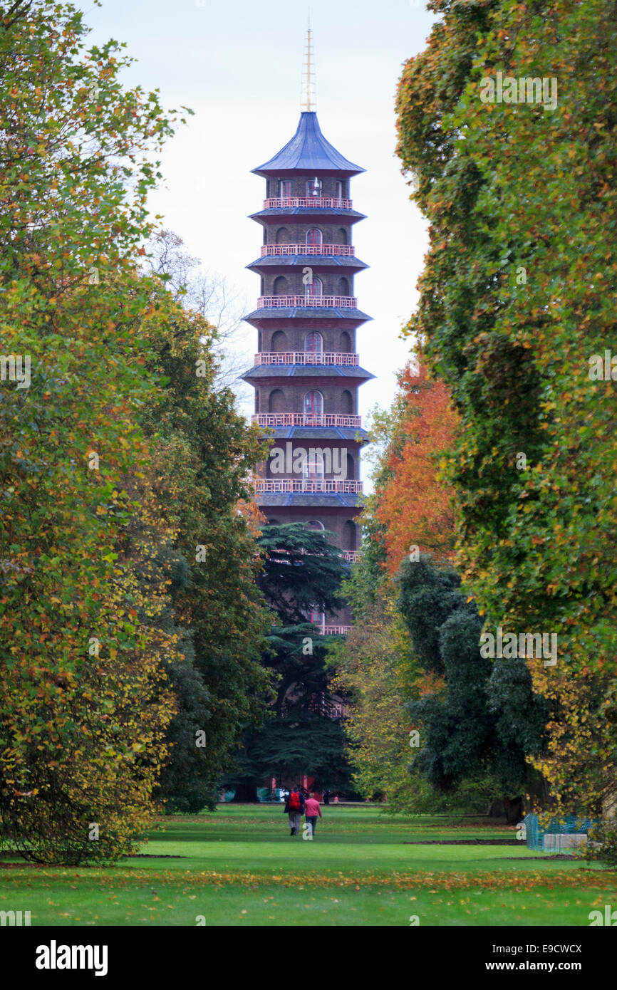 Visitors to the Royal Botanic Gardens, Kew, enjoy pleasant autumn