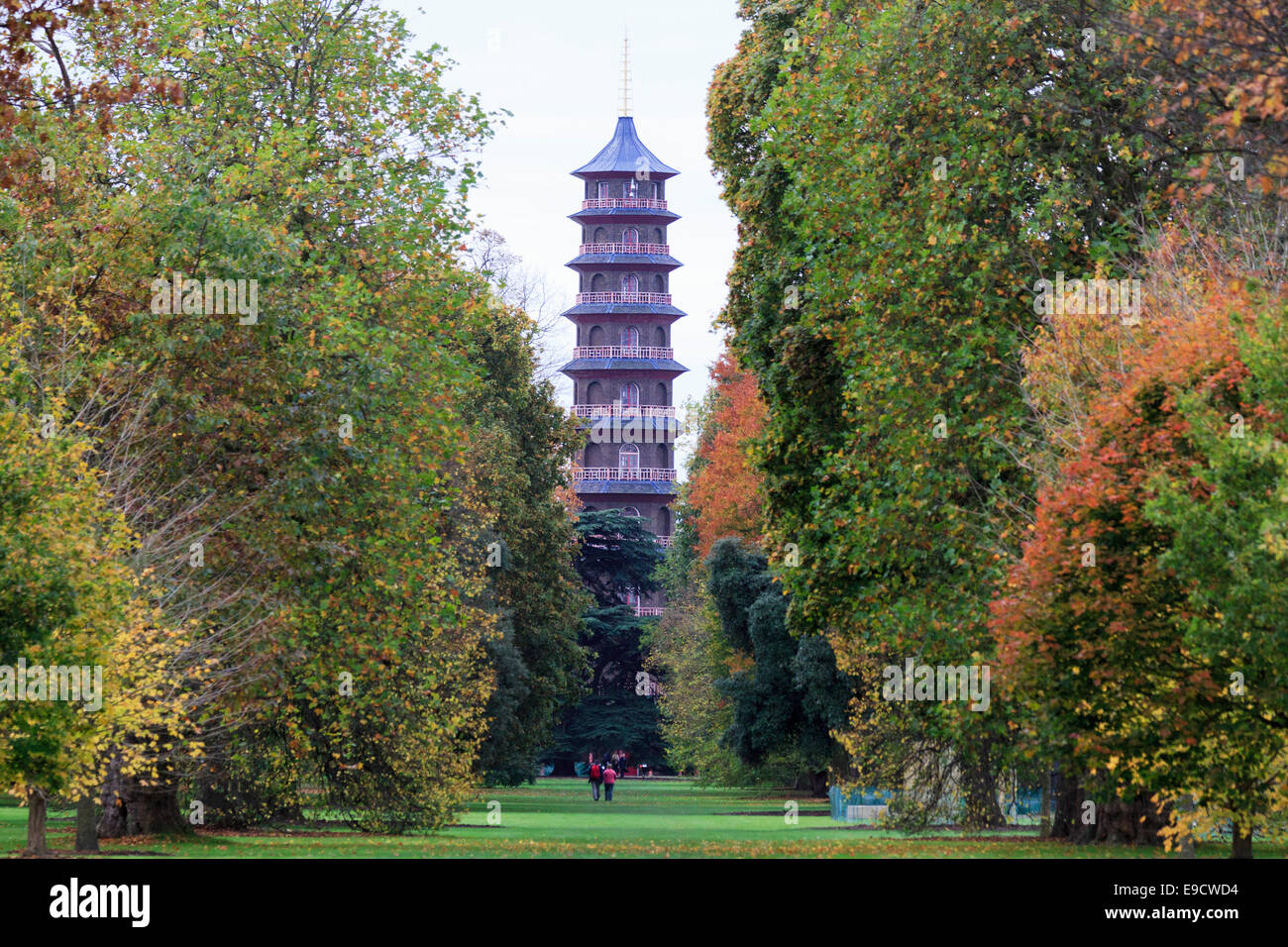Visitors to the Royal Botanic Gardens, Kew, enjoy pleasant autumn