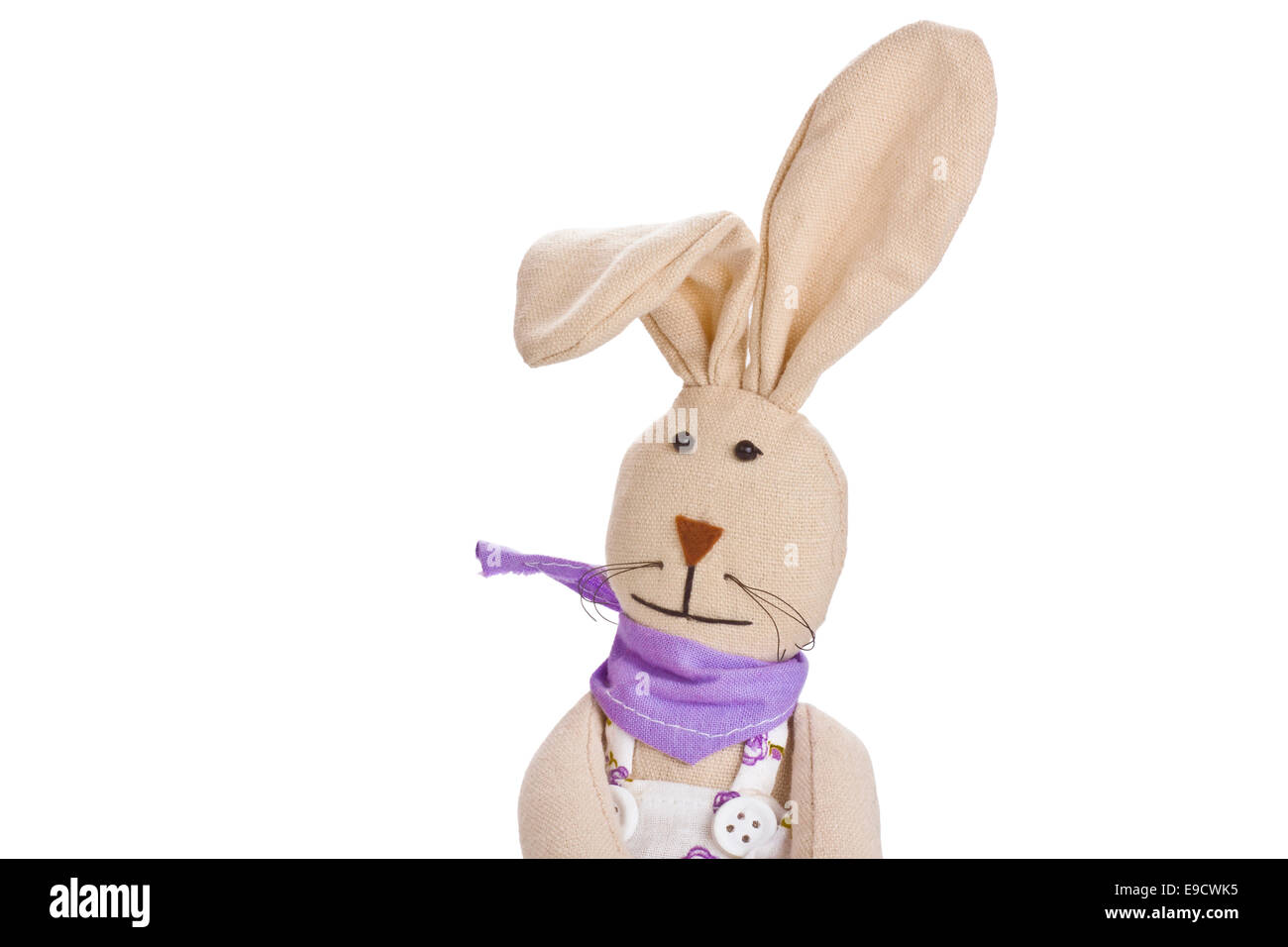Toy bunny - isolated on white background Stock Photo - Alamy