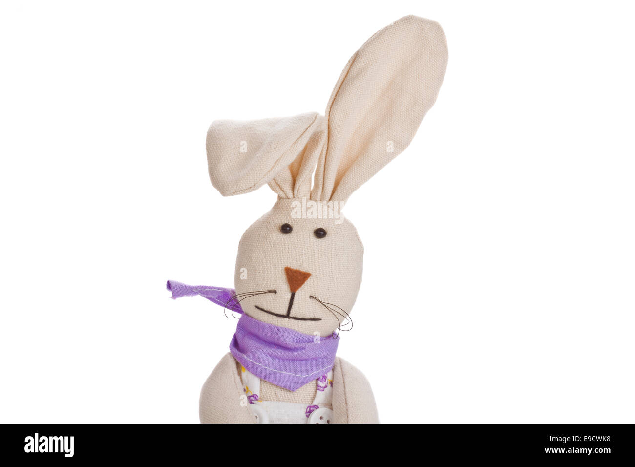 Toy bunny - isolated on white background Stock Photo - Alamy