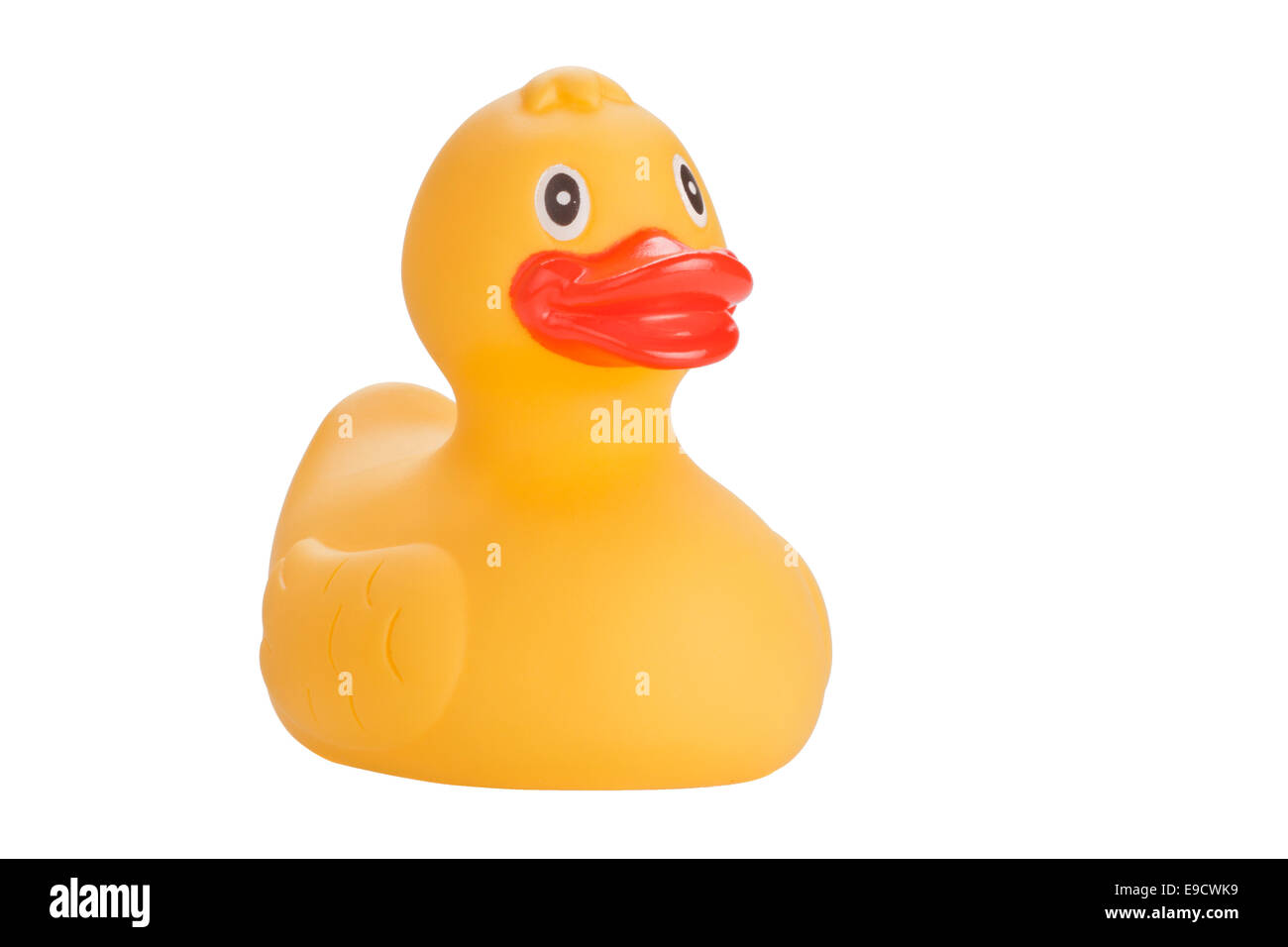 Yellow duck isolated on white background Stock Photo