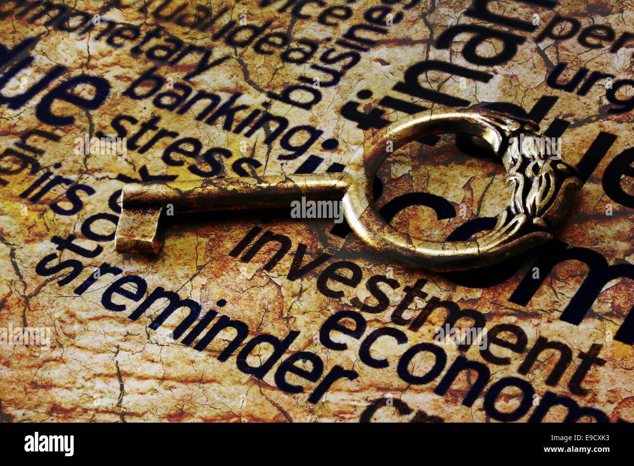 Golden key and investment concept Stock Photo - Alamy