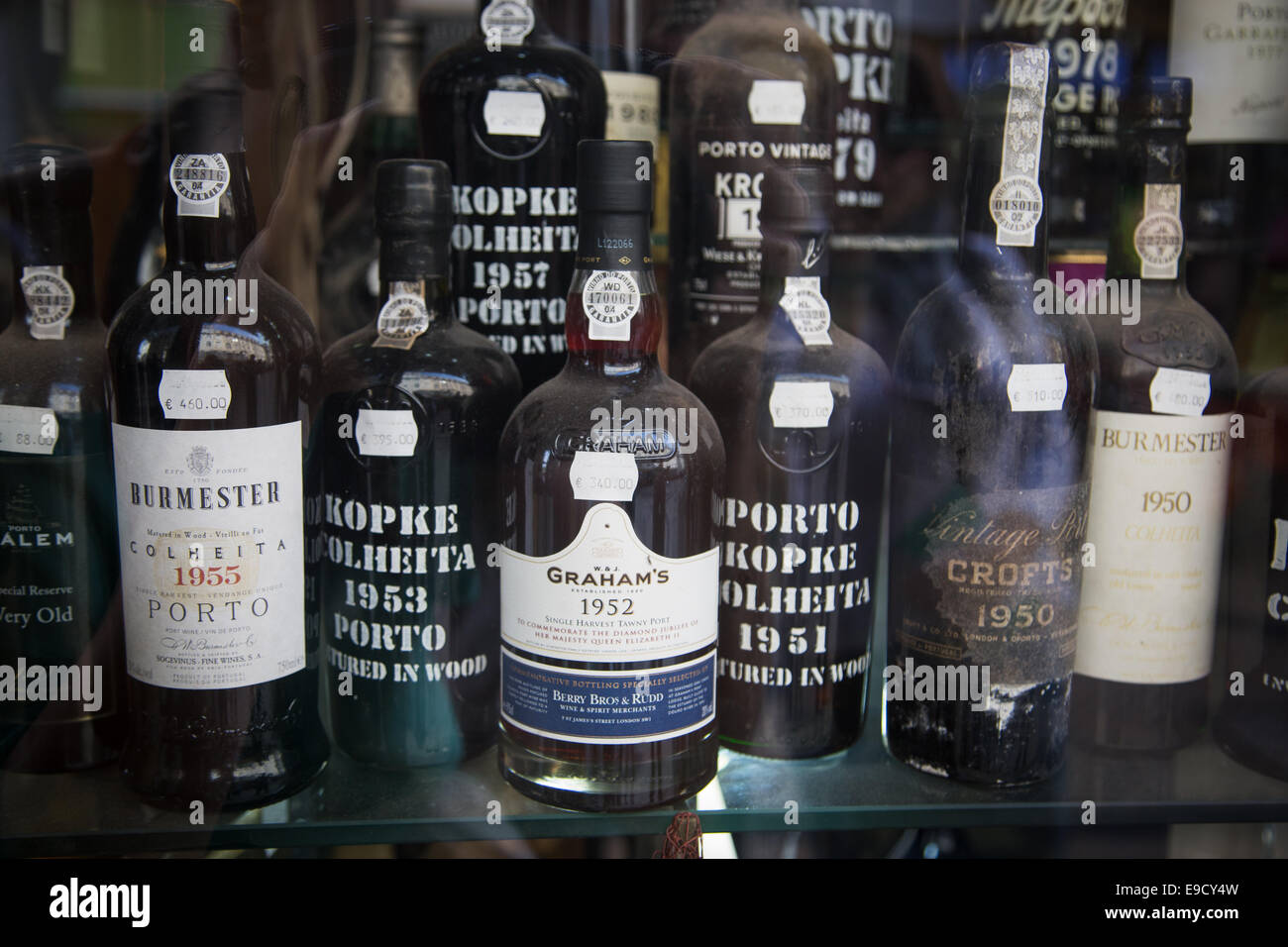 Lisbon, Portugal, bottles of port wine Stock Photo Alamy