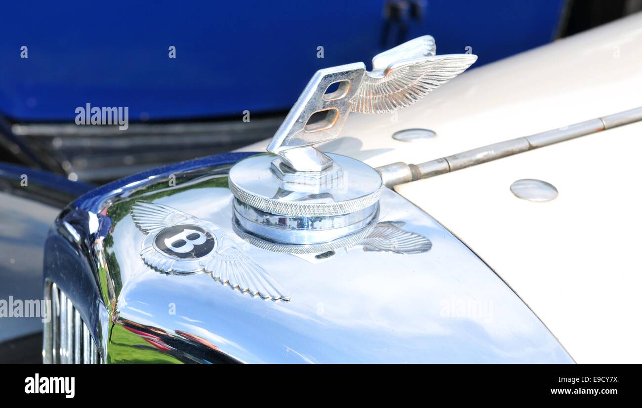 NOTTINGHAM, UK. JUNE 1, 2014 view of vintage car for sale in