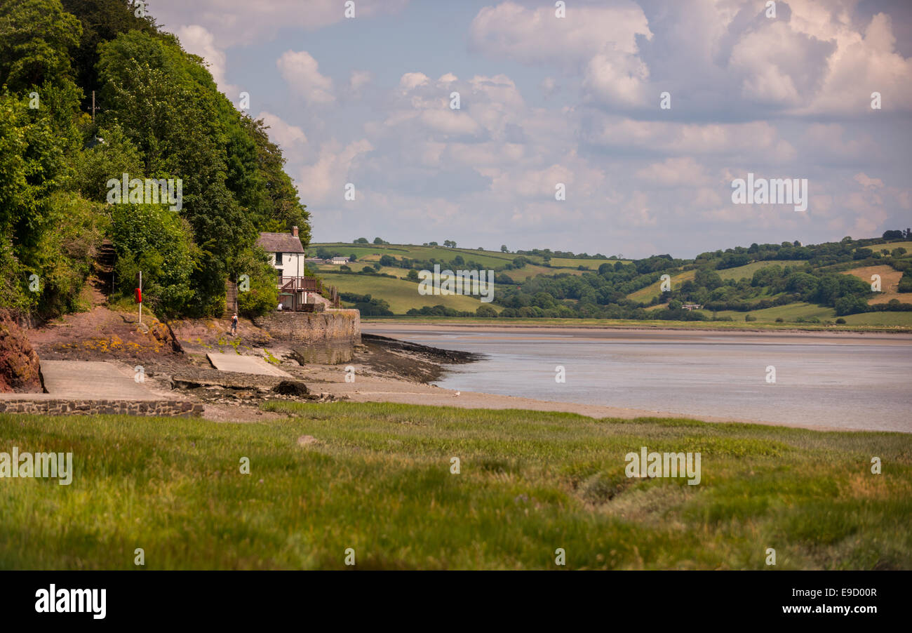 Internationally acclaimed Welsh Poet, Dylan Thomas and family lived at the Boathouse, Laugharne, Carmarthenshire, west Wales, UK Stock Photo