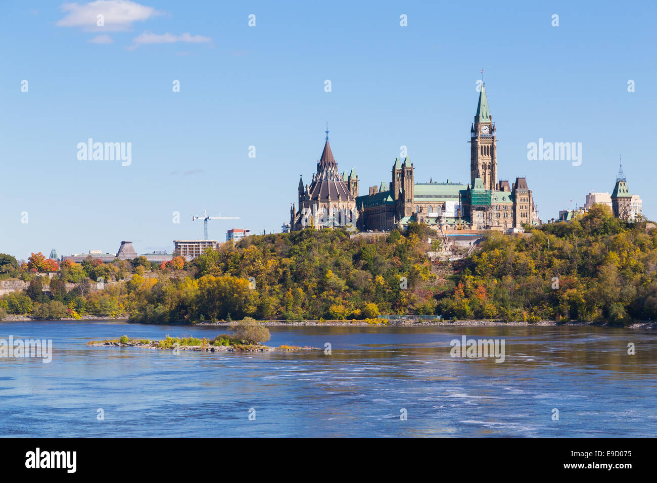 Parliament Hill from the west during the day Stock Photo