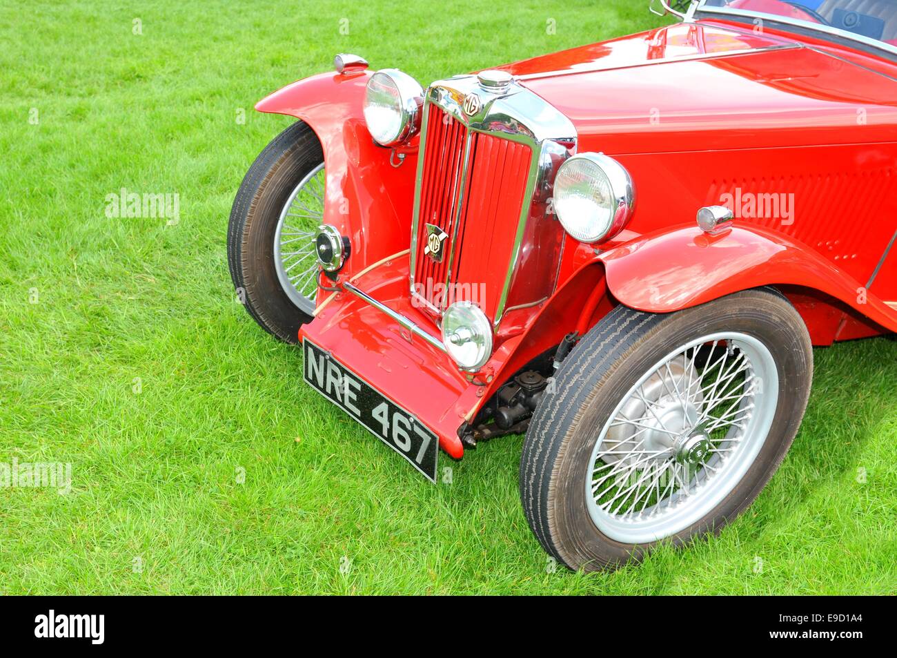 NOTTINGHAM, UK. JUNE 1, 2014 view of vintage car for sale in