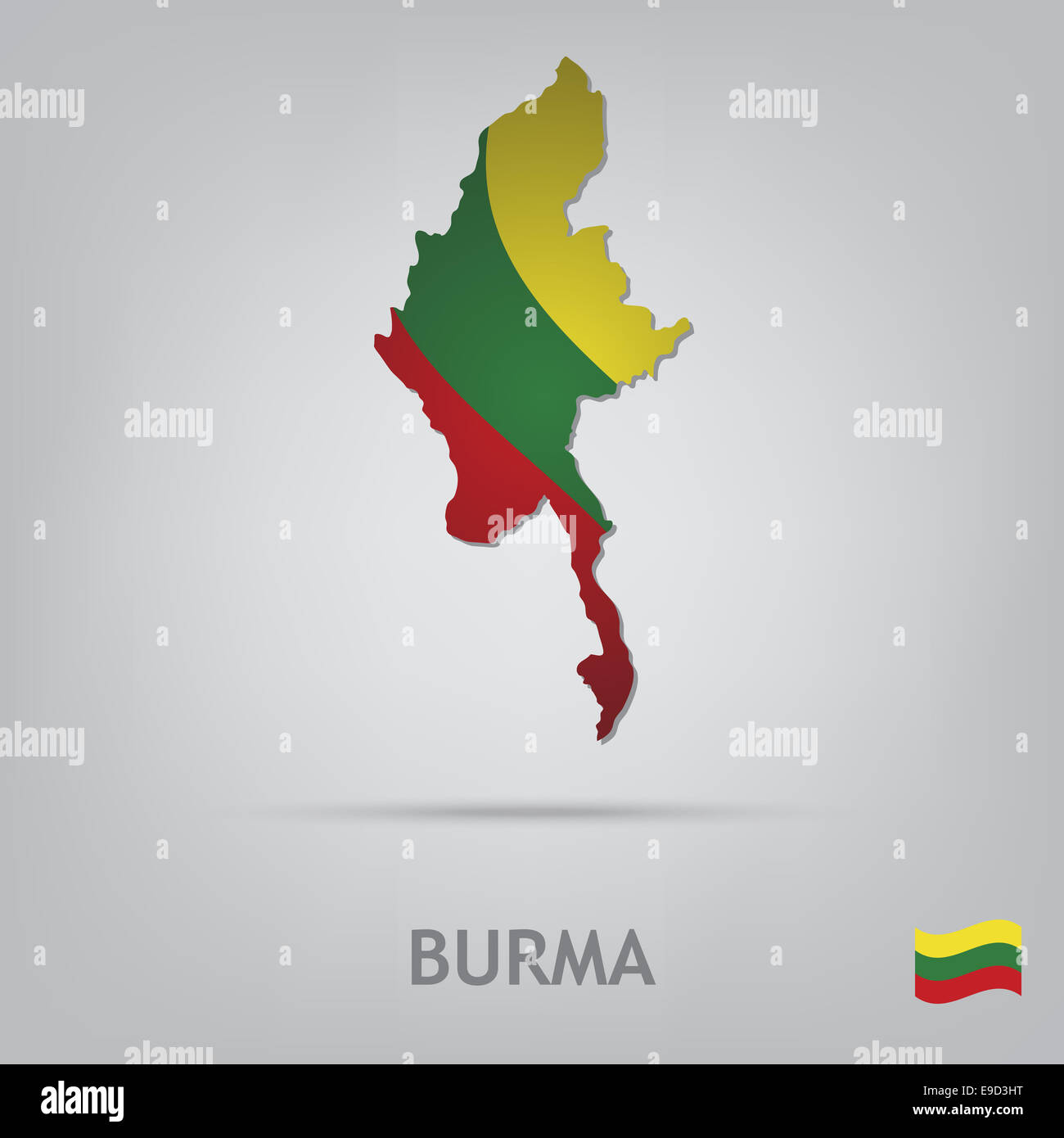 The flag of the country in the form of borders Stock Photo - Alamy