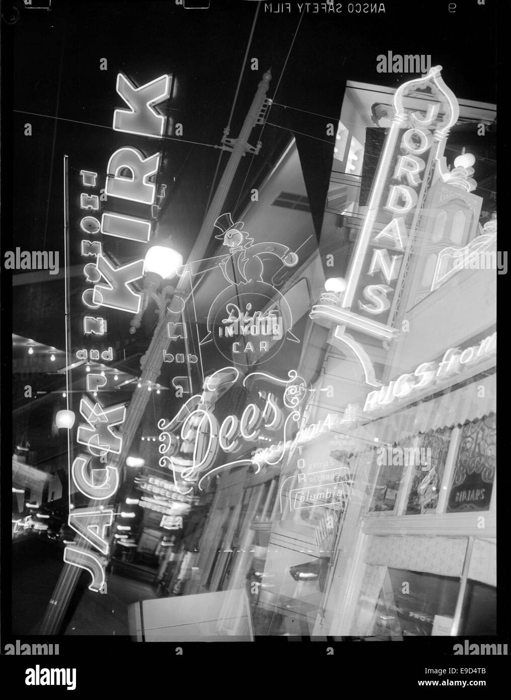 Old neon signs Black and White Stock Photos & Images Alamy