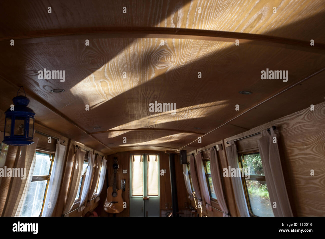 Narrowboat interior Stock Photo