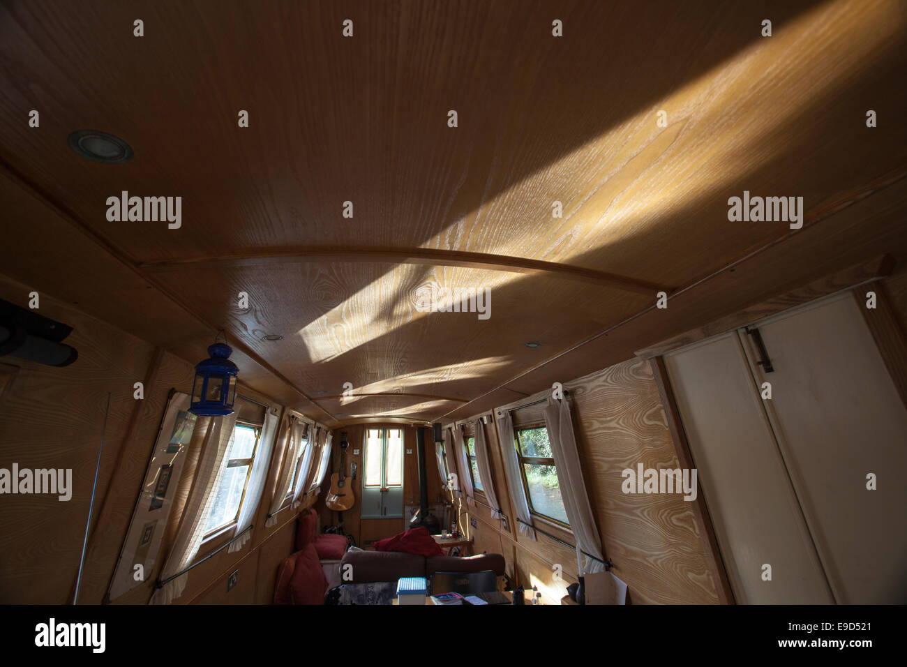 Narrowboat interior Stock Photo