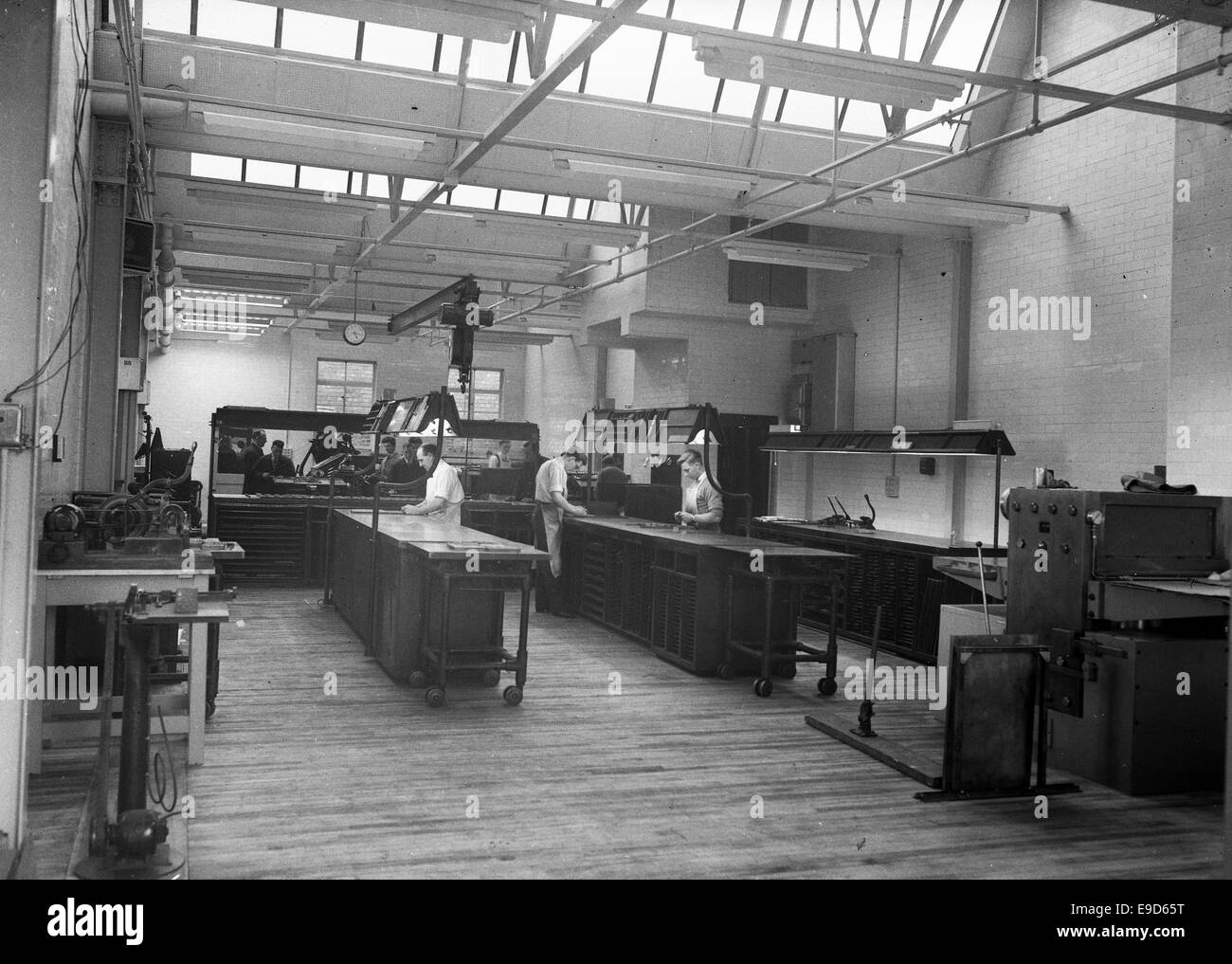 Ludlow typograph typesetting printing machines in composing room Express & Star newspaper office in Queen Street Wolverhampton W Stock Photo