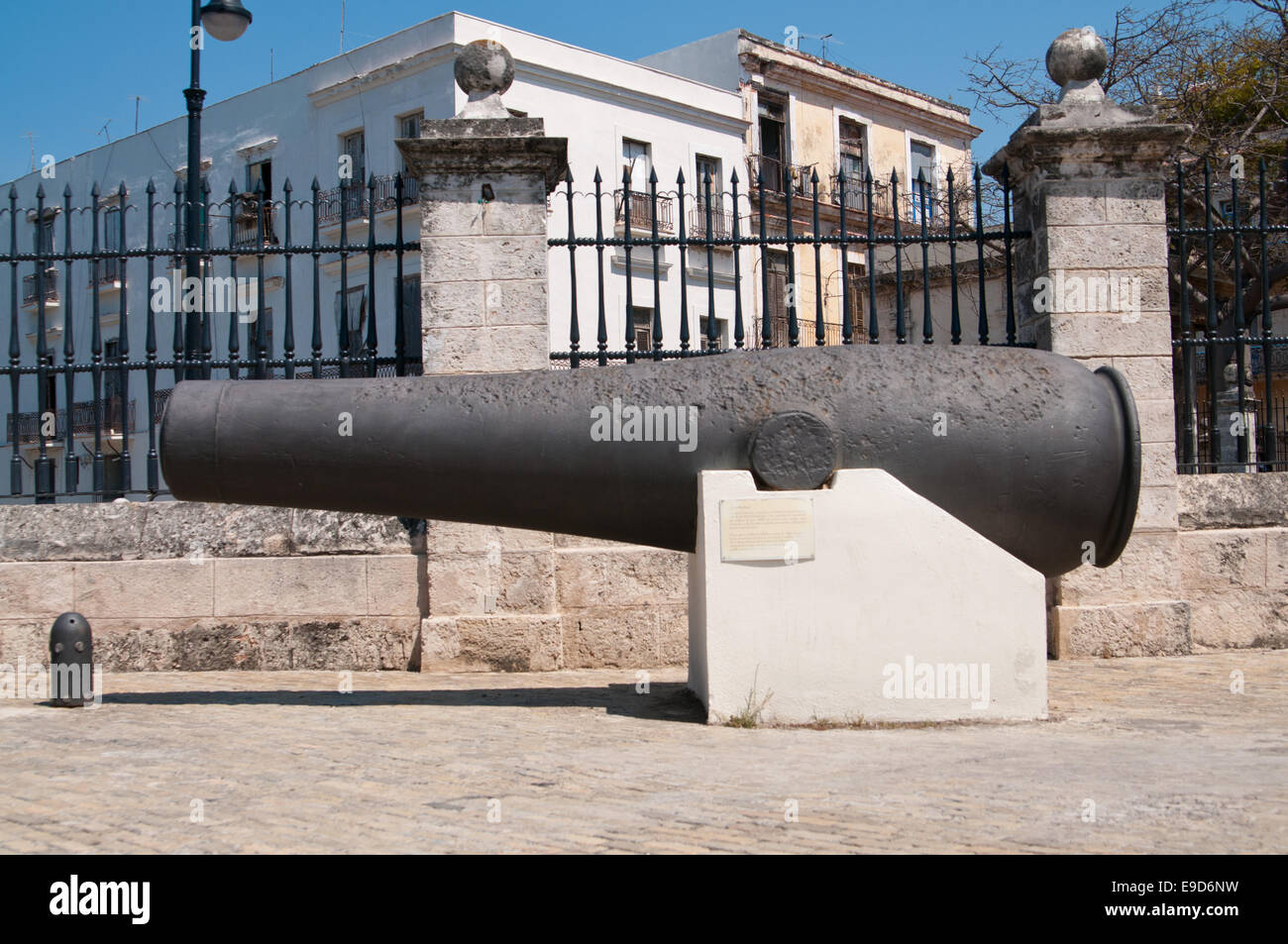 Old canon at Havana that had been left by Spaniards Stock Photo