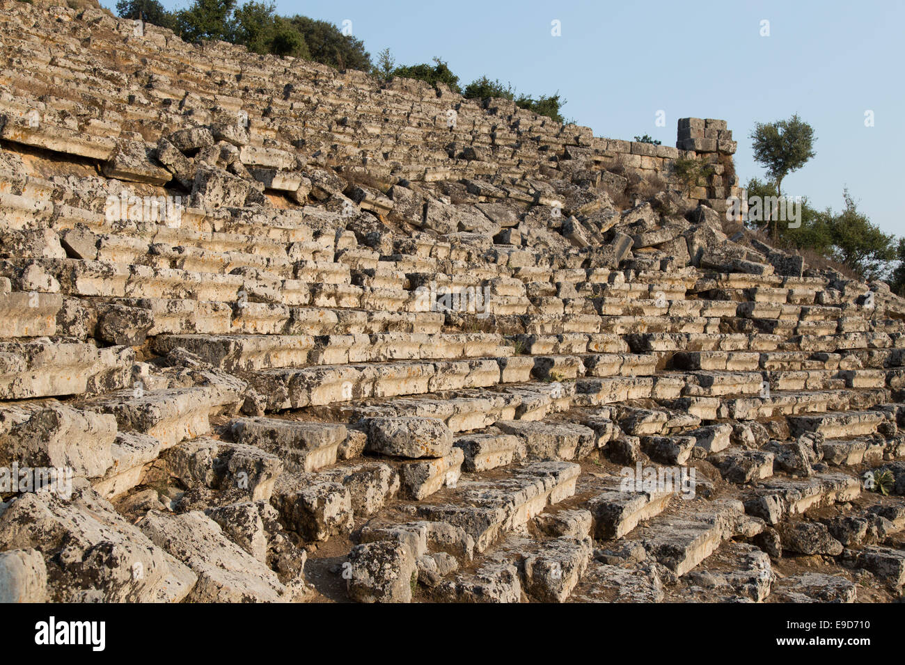 Kaunos amphitheatre  in Dalyan Town, Turkey Stock Photo