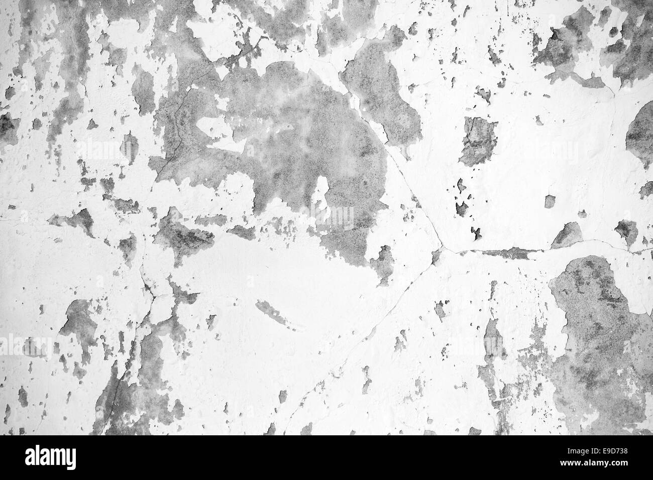 Background texture of white grungy concrete wall with peeling paint ...